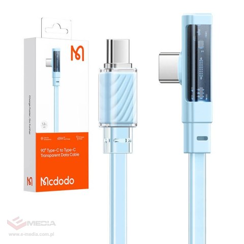 Kabel USB-C do USB-C Mcdodo CA-3452 100W 90 stopni 1.2m (niebieski)