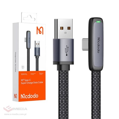 Kabel USB do USB-C Mcdodo CA-3340 6A 90 stopni 1.2m