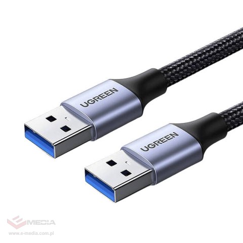 Kabel USB3.0, USB-A męski do USB-A męski, UGREEN US373 2A, 2m (czarny)