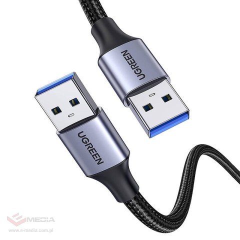 Kabel USB3.0, USB-A męski do USB-A męski, UGREEN US373 2A, 2m (czarny)