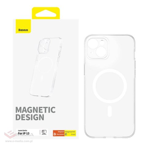 Magnetyczne Etui na telefon IP13 Baseus OS-Lucent Series (Przezroczysty)