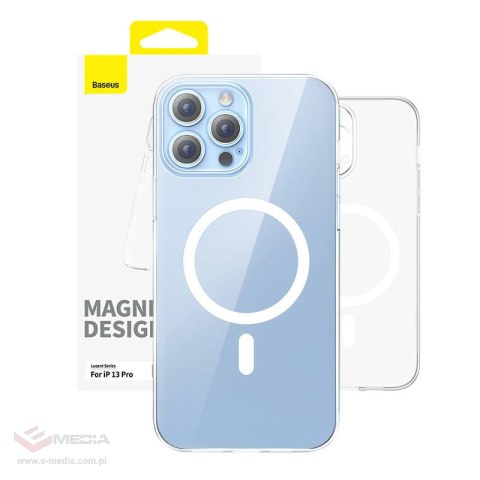 Magnetyczne Etui na telefon IP13 PRO Baseus OS-Lucent Series (Przezroczysty)