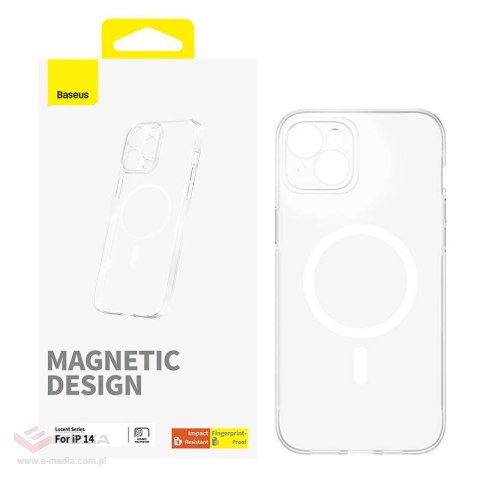 Magnetyczne Etui na telefon IP14 Baseus OS-Lucent Series (Przezroczysty)