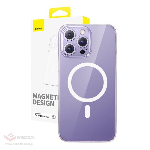 Magnetyczne Etui na telefon IP14 Pro Max Baseus OS-Lucent Series (Przezroczysty)