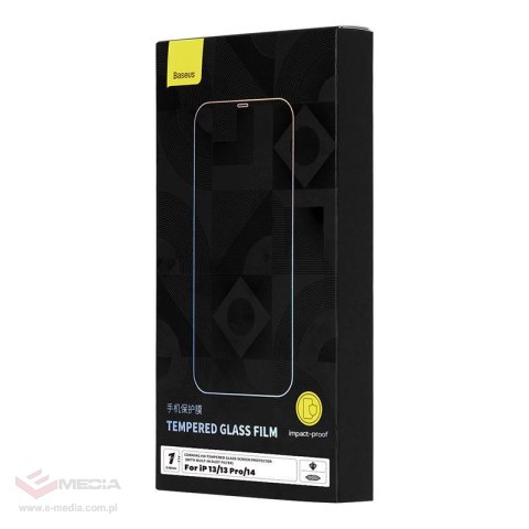 Szkło hartowane Baseus 0.4mm Corning HD Iphone 13/13 Pro/14 + zestaw czyszczący