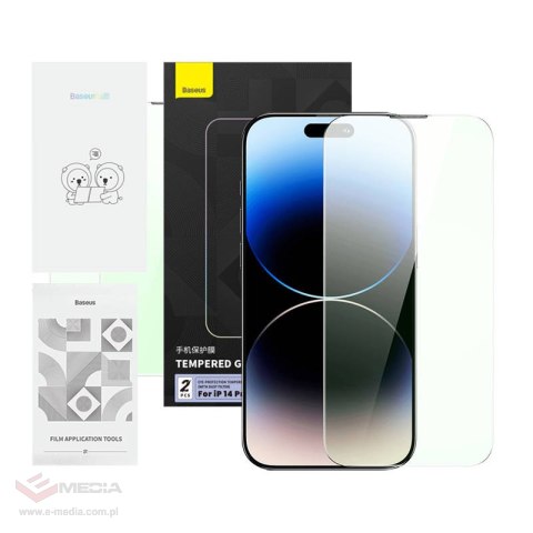 Szkło hartowane z filtrem chroniącym oczy Baseus Crystal Series iPhone 14 PRO