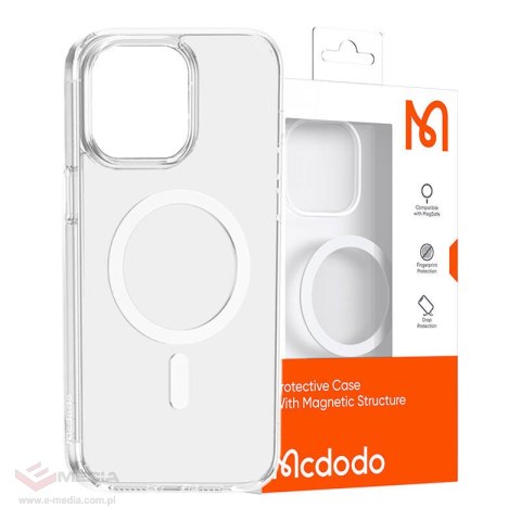 Etui McDodo Magnetic do iPhone 15 (Przeźroczyste)