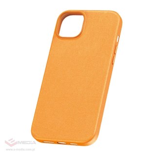 Etui na telefon iPhone15 Plus Baseus Fauxther Series (Pomarańczowy)