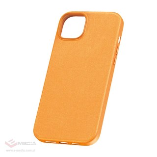 Etui na telefon iPhone15 ProMax Baseus Fauxther Series (Pomarańczowy)