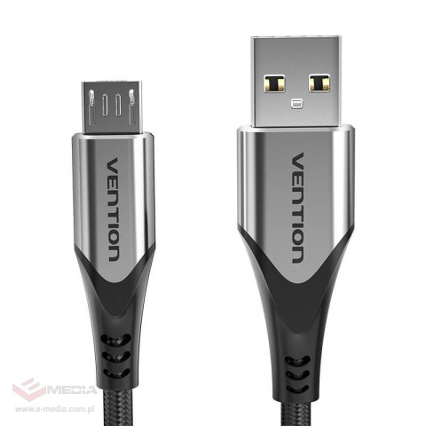 Kabel USB 2.0 A do Micro USB Vention COAHC 3A 0,25m szary