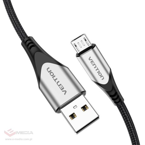 Kabel USB 2.0 A do Micro USB Vention COAHC 3A 0,25m szary