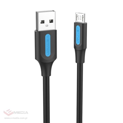 Kabel USB 2.0 A do Micro USB Vention COLBD 3A 0,5m czarny