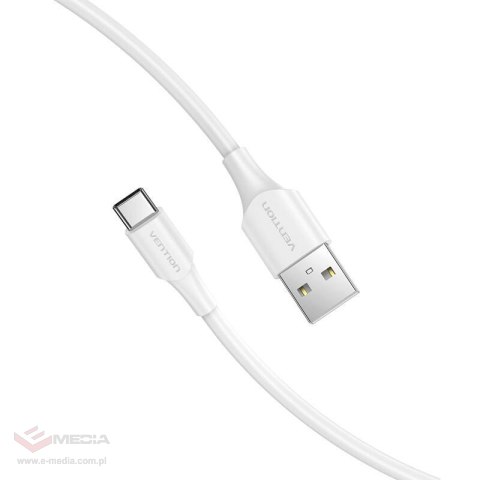 Kabel USB 2.0 A do USB-C 3A Vention CTHWI 3m Biały