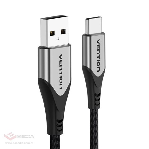 Kabel USB 2.0 A do USB-C Vention CODHC 3A 0,25m szary