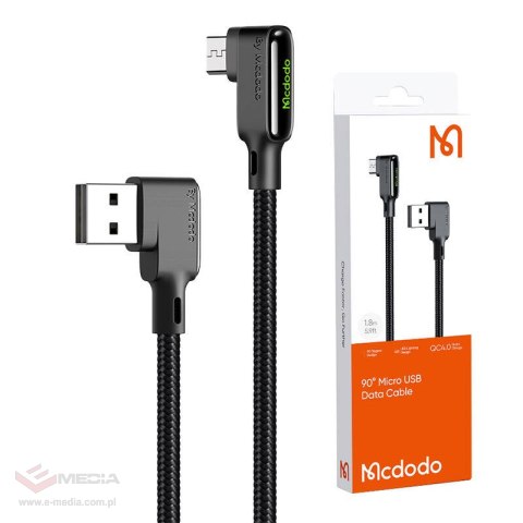 Kabel USB-A - MicroUSB Mcdodo CA-7531, 1,8m (czarny)