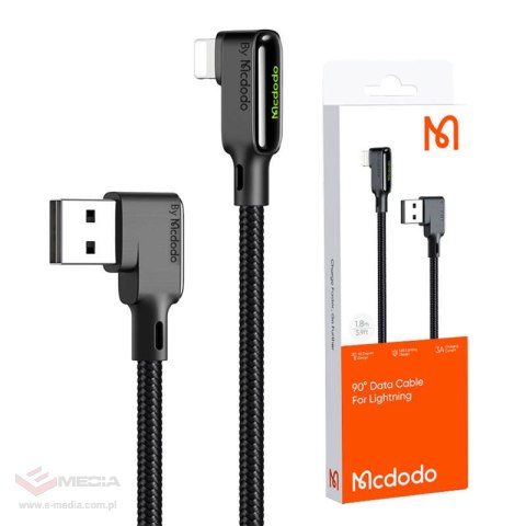 Kabel USB-A do Lightning Mcdodo CA-7511, 1,8m (czarny)