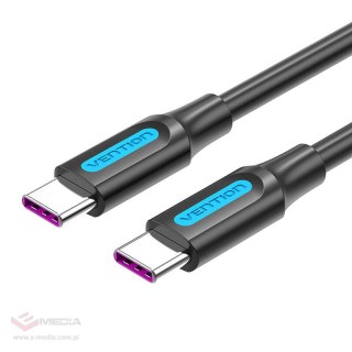 Kabel USB-C 2.0 Vention COTBG PD 100W, 5A, 1,5m czarny PVC