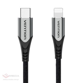 Kabel USB-C 2.0 do Lightning Vention TACHH 2m MFi Szary