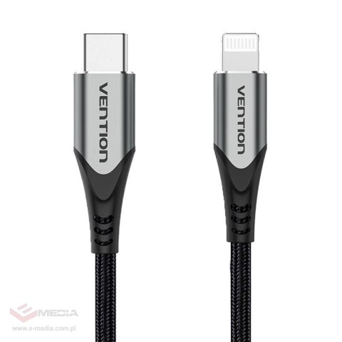 Kabel USB-C 2.0 do Lightning Vention TACHH 2m MFi Szary