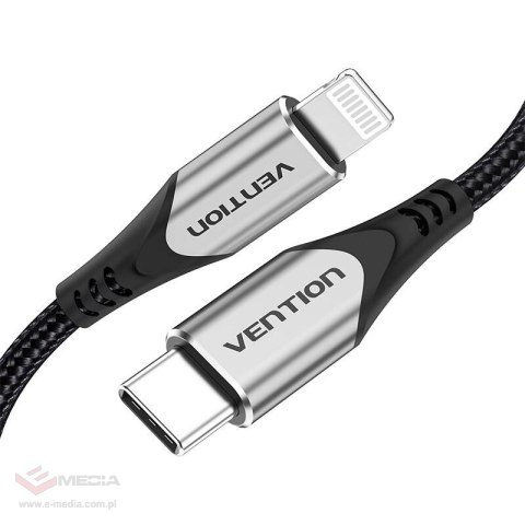 Kabel USB-C 2.0 do Lightning Vention TACHH 2m MFi Szary