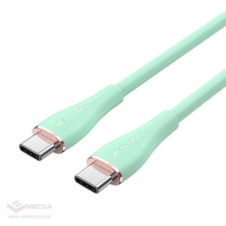 Kabel USB-C 2.0 do USB-C Vention TAWGF 1m, PD 100W, zielony silikonowy