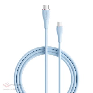 Kabel USB-C 2.0 do USB-C Vention TAWSF 1m, PD 100W, niebieski silikonowy