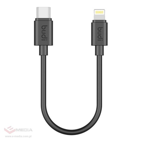 Kabel USB-C do Lightning Budi 35W 25cm (czarny)