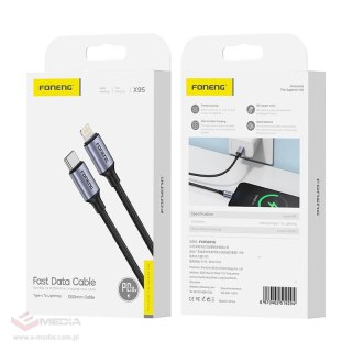 Kabel USB-C do Lightning Foneng X95 PD 20W 1.2m (szary)