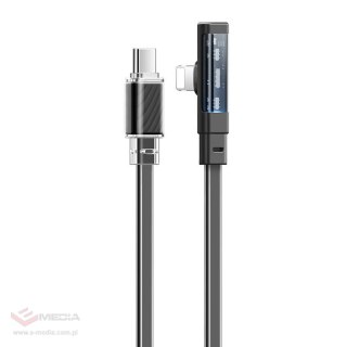 Kabel USB-C do Lightning Mcdodo CA-3440 90 stopni 1.2m z LED (czarny)