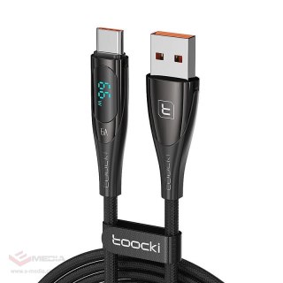 Kabel USB do USB-C Toocki, 1m, 66W (czarny)