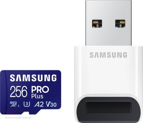 Karta pamięci Samsung PRO Plus micro SDXC 256 GB U3 A2 V30 (MB-MD256SB/WW)