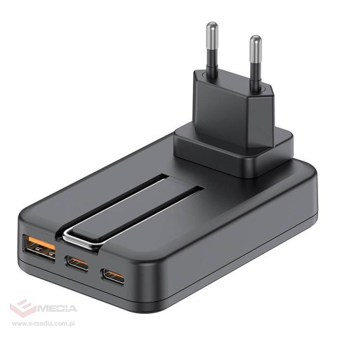 Ładowarka bezprzewodowa 2xUSB-C/30W 1xUSB-A/18W Budi, Magsafe 15W