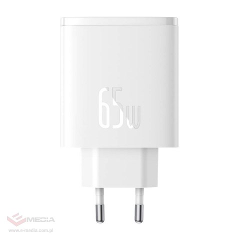 Ładowarka sieciowa Baseus OS-Cube Pro 2xUSB-C + USB, 65W (biała)