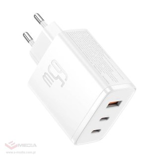 Ładowarka sieciowa Baseus OS-Cube Pro 2xUSB-C + USB, 65W (biała)