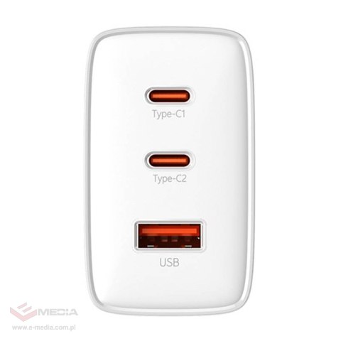 Ładowarka sieciowa Baseus OS-Cube Pro 2xUSB-C + USB, 65W (biała)