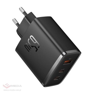 Ładowarka sieciowa Baseus OS-Cube Pro 2xUSB-C + USB, 65W (czarna)