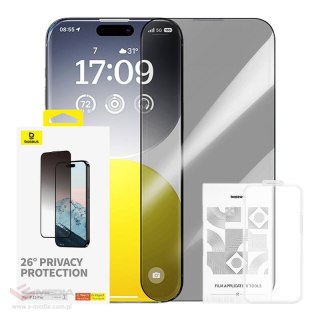 Szkło hartowane prywatyzujące Baseus Diamond iPhone 15 Pro