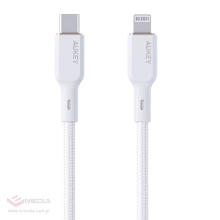 Kabel Aukey CB-NCL2 USB-C do Lightning 1.8m (biały)