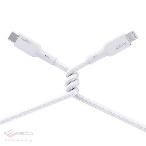 Kabel Aukey CB-NCL2 USB-C do Lightning 1.8m (biały)