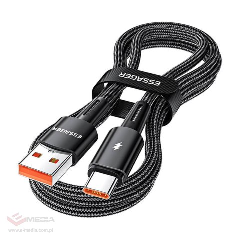 Kabel Essager USB-A do USB-C 120W 1m (czarny)