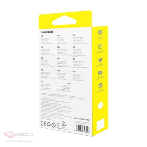 Kabel USB 3w1 Baseus Free2Draw USB do micro USB+Lightning+USB-C, 3.5A, 1.1m (biały)