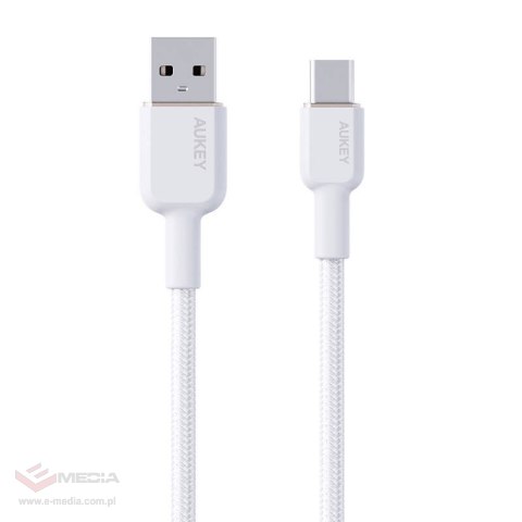 Kabel USB-A do USB-C Aukey CB-NAC2, 60W, 1.8m (biały)