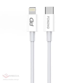 Kabel USB-C do Lightning Foneng X31, 20W 1m (biały)