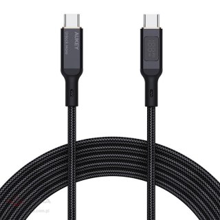 Kabel USB-C do USB-C Aukey CB-MCC102, 100W, 1.8m (czarny)