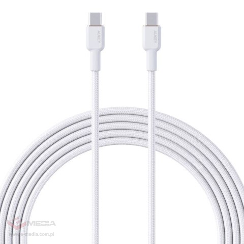 Kabel USB-C do USB-C Aukey CB-NCC2, 60W, 1.8m (biały)