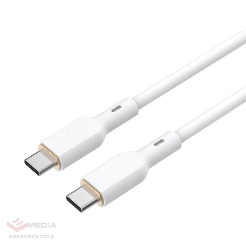 Kabel USB-C do USB-C Aukey CB-SCC102, 100W, 1.8m (biały)