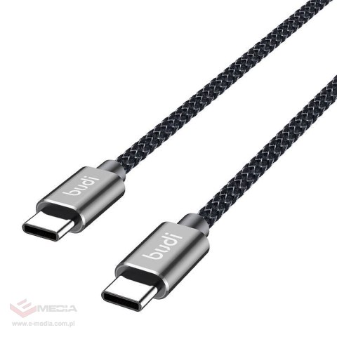 Kabel USB-C do USB-C Budi 65W 1,5m (czarny)