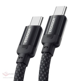 Kabel USB-C do USB-C, Essager, EXCTT1-YS01-P, 100W, 1m (czarny)