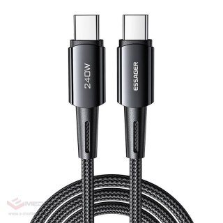 Kabel USB-C do USB-C, Essager, EXCTT3-CGA0G-P, 240W, 2m (czarny)