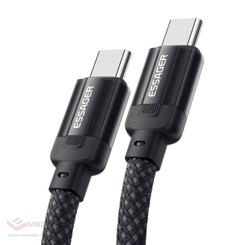 Kabel USB-C do USB-C, Essager, EXCTT3-YS01-P, 240W, 1m (czarny)